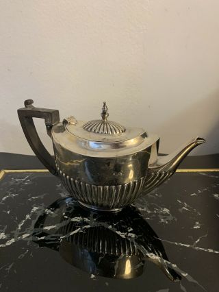 Antique 19th Century English Sterling Silver Tea Pot Hallmarked Unique And Rare 4