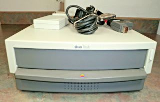 Rare Macintosh Powerbook Duodock Plus Laptop Duo Dock Mac M1585 Vtg Apple