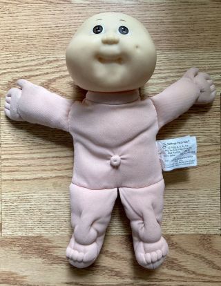 Vintage 1985 Cabbage Patch Kid Doll Bald Baby Boy Girl Brown Eyes,  Dimple