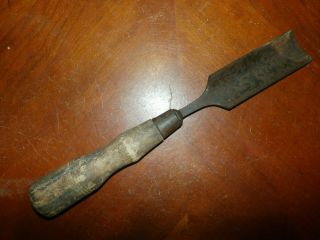 Vintage Antique Buck Brothers Cast 1 5/8 " Curved Blade Slick Chisel Hand Tool