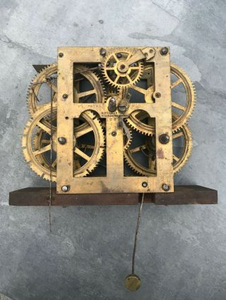 Antique Seth Thomas Clock Movement S.  Thomas Plymouth Conn Stamped 1800s 1900s