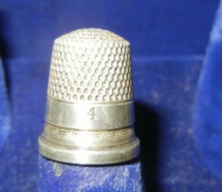 Small Antique Ketcham & Mcdougall Sterling Silver Thimble Size 4