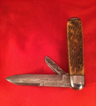 Vintage Robeson Terrier cutlery bone pocket knife 1910 - 16 rare old antique 5