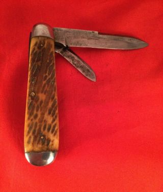 Vintage Robeson Terrier cutlery bone pocket knife 1910 - 16 rare old antique 6