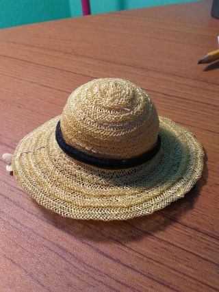 Vintage Vogue Ginny Doll Hat Yellow Straw With Flowers
