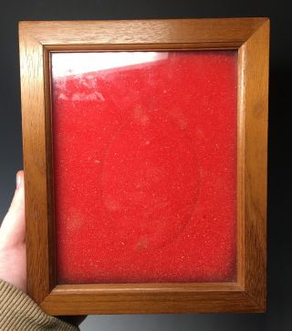 8 " X 6 " Vintage Wood & Glass Display Case Mount Wooden Shadowbox Box Frame