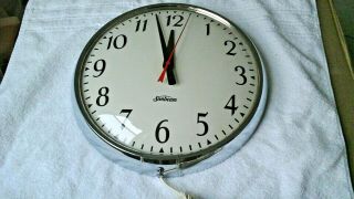Vtg Sunbeam Mid - Century Clock - - Industrial Steampunk Chrome Sunbeam Clock - - Rare