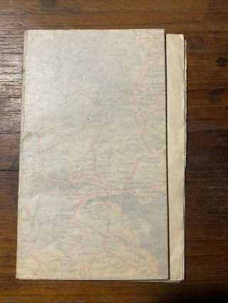 A British Railways map of the United Kingdom from 1950 ' s? Folded Vintage Rare 3
