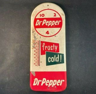 Vintage Dr Pepper Frosty Cold Soda Thermometer 10 - 2 - 4 Rare Old Advertising