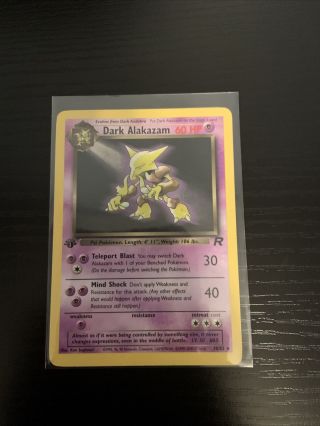 Pokemon Cards 1st Edition Dark Alakazam 18/82