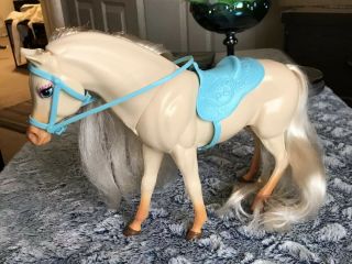 Vintage Barbie Horse Nibbles Long Mane & Tail Magnetic Mouth Saddle Reins Bridle