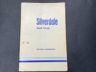 Vintage / Antique Silverdale Golf Club Official Handbook And Local Rules Rare