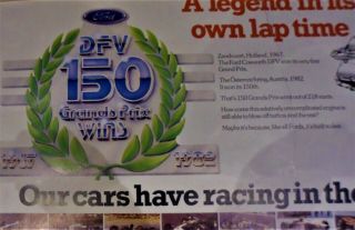 V Large,  Very Rare Ford Grand Prix Wins 1967 - 1982 Poster depicting 150 winners 3
