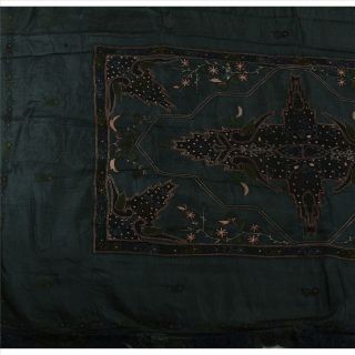 Tcw Vintage Sari 100 Pure Silk Hand Embroidered Fabric Zari Sarees 2