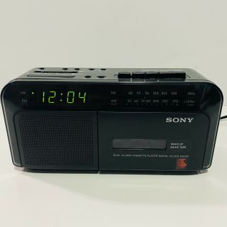 Vintage Sony Icf - C600 Dream Machine Am/fm Cassette Digital Clock Radio