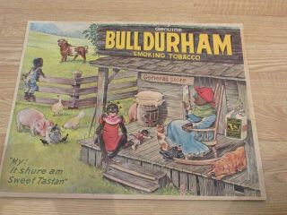 Bull Durham Tobacco Advertising Poster 20 X 25 1/4