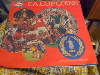 Esso Fa Cup Centenary Coins 1872 - 1972.  Rare Red Card Version.