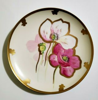 Antique Limoges Coronet France Hand Painted Plate Artist Signed