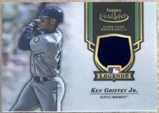 2017 Topps Gold Label Ken Griffey Jr.  SP Rare MLB Legends Relic Jersey /75 3