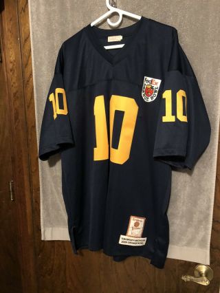 Rare Tom Brady 10 Michigan Wolverines 2000 Orange Bowl Jersey Men’s Sz 52 3