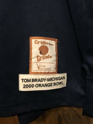 Rare Tom Brady 10 Michigan Wolverines 2000 Orange Bowl Jersey Men’s Sz 52 5