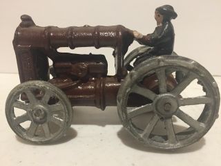 Fordson Cast Iron Vintage Antique Tractor 1/16 Scale W Driver