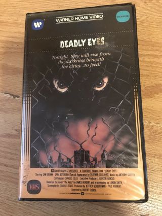Deadly Eyes Vhs Rats Horror Big Box Oop Rare Warner Clamshell
