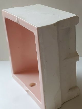 Vintage Full Recessed Toilet Paper Holder,  Fine Glossy Venetian Pink
