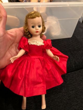 Vintage Madame Alexander Hp Cissette Doll In 913 Red Dress 1950s