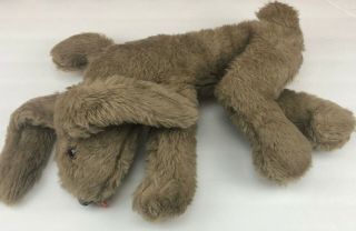 Vintage Rushton Company stuffed plush dog rabbit long large brown big flat bent 2