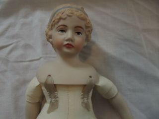 Beulah Markus Vintage 13 " Doll With Bisque Head,  Arms,  And Legs And Cloth Body