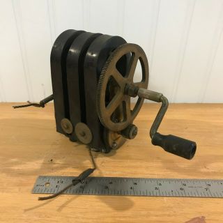 Antique American Electric Co Telephone Ringer Magneto 3 Mags