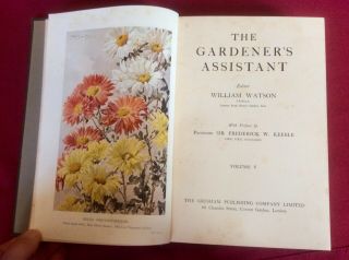 Antique 1930s Book The Gardener’s Assistant By W.  Watson Vol V,  Illustrated,  Large