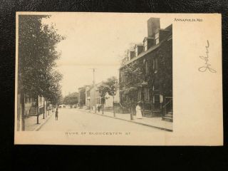 Antique Postcard C1905 - 07 Duke Of Gloucester Street Annapolis,  Md (21808)