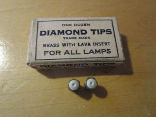 2 Diamond Tips For Miners Carbide Lamps - New/old Stock