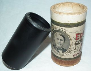 Rare Early Edison 2m Western Broncho Cylinder Phonograph Gramophone Record & Can