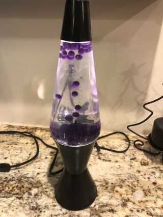 Vintage Lava Lamp Clear / Purple Lite Rare