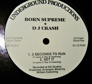 Rare Pure 1993 Hip Hop Ep 12 " - Born Supreme,  Dj Crash - 3 Seconds To Run