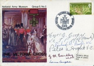 5 Very Rare Ww2 Victoria Cross Heroes Multi Signed Cover - Uacc Dealer