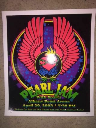 Pearl Jam Poster 2003 Albany Pepsi Arena S/n 59/200 Rare