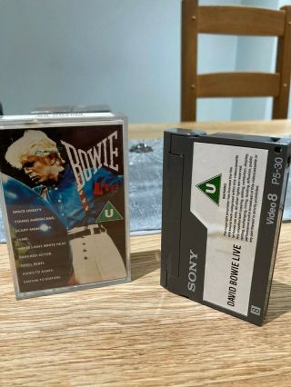 Ultra Rare - Video8 Tape/cassette - Music Video - David Bowie - Live