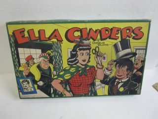 Ella Cinders Board Game Comic Strip Plumb Bradley 1944 Complete Vintage Rare