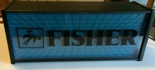 Vintage Fisher Audio Lighted Dealer Display Sign Very Rare