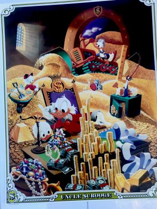 Uncle Scrooge Moneybin One Stop Poster 1987 Vintage Rare Disney