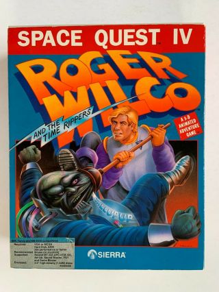 Space Quest Iv Roger Wilco & The Time Rippers Ibm 3.  5 " Rare Vintage 1991
