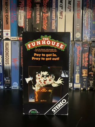 The Funhouse - Vhs - 1982 - Mca 1st Release Rare Slasher Oop Horror Wow