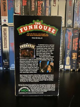 THE FUNHOUSE - VHS - 1982 - MCA 1st Release RARE SLASHER OOP Horror WOW 2