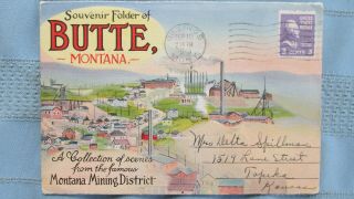 1925 Butte Montana Mining District Souvenir Fold Out Real Photo Post Cards - Mines