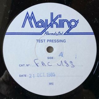 Order ‎– Sub - Culture Uk 12 " Mayking Testpress Fac133 Ultra Rare