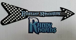 RANDY RHOADS Ozzy Osbourne VINTAGE PATCHES Very RARE Polka Dot Flying V Guitar 3